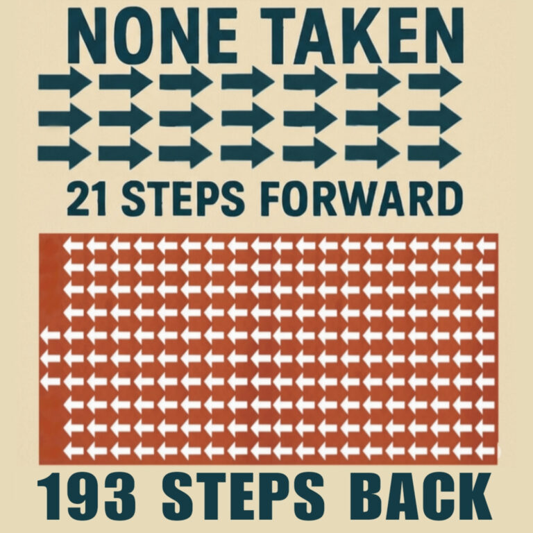 21 STEPS FORWARD 193 STEPS BACK